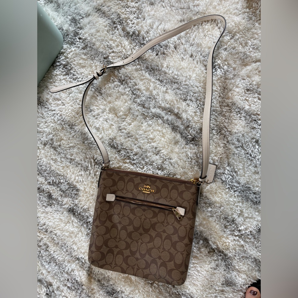 Coach Tan Signature Crossbody Bag - Picture 2 of 3